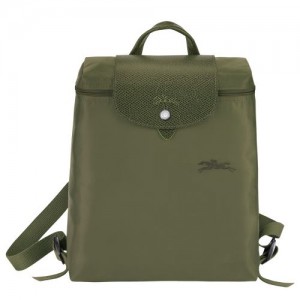 Dámské Batohy Longchamp Le Pliage Green M Recycled canvas Forest | CZ WN8738