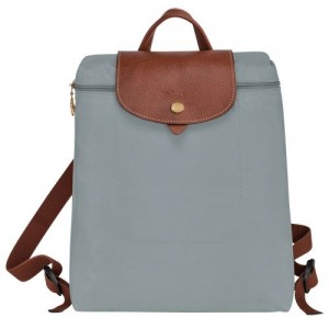 Dámské Batohy Longchamp Le Pliage Original M Recycled canvas Steel | CZ UZ8730