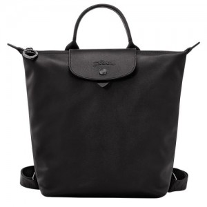 Dámské Batohy Longchamp Le Pliage Xtra S Leather Černé | CZ UZ8743
