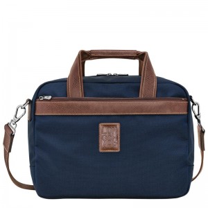 Dámské Cestovní Tašky Longchamp Boxford S Recycled canvas Blankyt | CZ OK8329