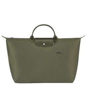 Dámské Cestovní Tašky Longchamp Le Pliage Green S Recycled canvas Forest | CZ HA8284