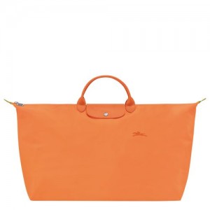 Dámské Cestovní Tašky Longchamp Le Pliage Green M Recycled canvas Oranžové | CZ YX8274