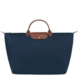 Dámské Cestovní Tašky Longchamp Le Pliage Original S Recycled canvas Tmavě Blankyt | CZ JP8304