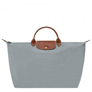 Dámské Cestovní Tašky Longchamp Le Pliage Original S Recycled canvas Steel | CZ LI8302
