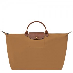 Dámské Cestovní Tašky Longchamp Le Pliage Original S Recycled canvas Fawn | CZ ZU8301