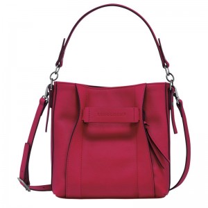 Dámské Crossbody Kabelky Longchamp 3D S Leather Magenta | CZ VR8974