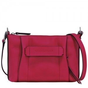 Dámské Crossbody Kabelky Longchamp 3D S Leather Magenta | CZ ZU8912