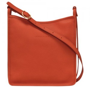 Dámské Crossbody Kabelky Longchamp Le FoulonnÉ M Leather Paprika | CZ SG8933