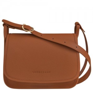 Dámské Crossbody Kabelky Longchamp Le FoulonnÉ M Leather Caramel | CZ NW8920