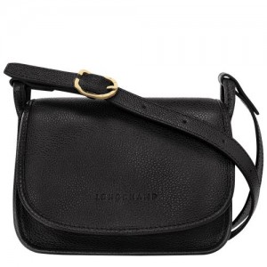 Dámské Crossbody Kabelky Longchamp Le FoulonnÉ S Leather Černé | CZ VR8915