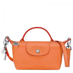 Dámské Crossbody Kabelky Longchamp Le Pliage Xtra XS Pouch Leather Oranžové | CZ JP9013