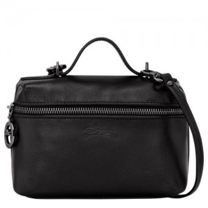 Dámské Crossbody Kabelky Longchamp Le Pliage Xtra XS Vanity Læder Černé | CZ TC8940