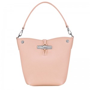 Dámské Crossbody Kabelky Longchamp Le Roseau XS Bucket Leather Ballerina | CZ EB8947