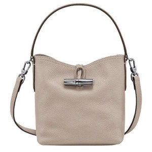 Dámské Crossbody Kabelky Longchamp Le Roseau Essential XS Bucket Leather Clay | CZ UZ8938