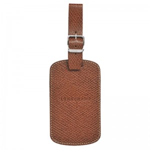 Dámské Doplňky Longchamp Boxford Luggage tag Recycled canvas Hnědé | CZ XY8237