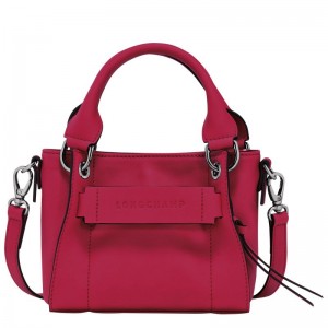 Dámské Kabelka Longchamp 3D XS Leather Magenta | CZ BE9129