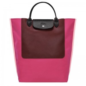 Dámské Kabelka Longchamp Cabas M Tote Canvas Magenta | CZ BE9181