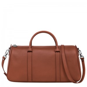 Dámské Kabelka Longchamp Daylong L Leather Cognac | CZ DF9140