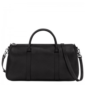 Dámské Kabelka Longchamp Daylong L Leather Černé | CZ FD9139