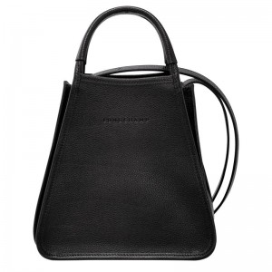Dámské Kabelka Longchamp Le FoulonnÉ S Leather Černé | CZ UZ9159
