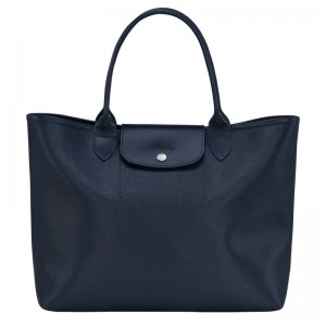 Dámské Kabelka Longchamp Le Pliage City L Tote Canvas Tmavě Blankyt | CZ RV9253