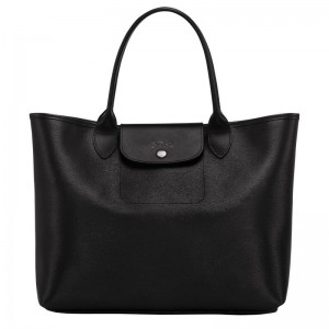 Dámské Kabelka Longchamp Le Pliage City L Tote Canvas Černé | CZ TC9252