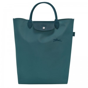 Dámské Kabelka Longchamp Le Pliage Green M Tote Canvas Peacock | CZ HA9241