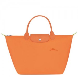 Dámské Kabelka Longchamp Le Pliage Green M Recycled canvas Oranžové | CZ SG9060