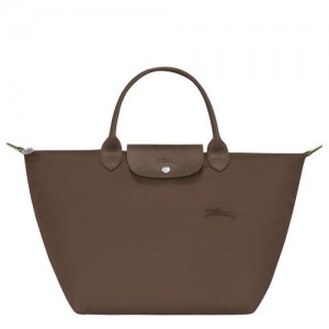 Dámské Kabelka Longchamp Le Pliage Green M Recycled canvas Terra | CZ AH9059