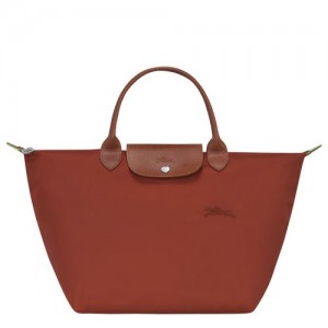 Dámské Kabelka Longchamp Le Pliage Green M Recycled canvas Chestnut | CZ IL9056