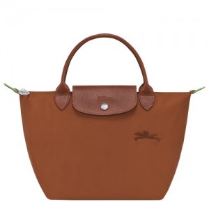 Dámské Kabelka Longchamp Le Pliage Green S Recycled canvas Cognac | CZ WN9050