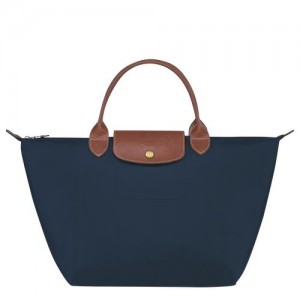 Dámské Kabelka Longchamp Le Pliage Original M Recycled canvas Tmavě Blankyt | CZ BE9072