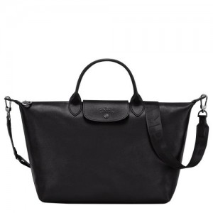 Dámské Kabelka Longchamp Le Pliage Xtra L Leather Černé | CZ TC9044