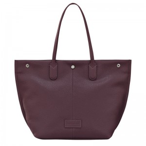 Dámské Kabelky Přes Rameno Longchamp Essential L Tote Leather Eggplant | CZ KO8858