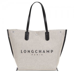 Dámské Kabelky Přes Rameno Longchamp Essential L Tote Canvas Ecru | CZ AH8830