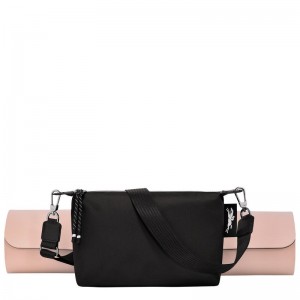 Dámské Kabelky Přes Rameno Longchamp Le Pliage Energy M Yoga Canvas Černé | CZ WN8894