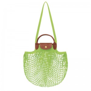 Dámské Kabelky Přes Rameno Longchamp Le Pliage Filet L Mesh Canvas Zelene Světle | CZ QM8893