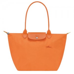 Dámské Kabelky Přes Rameno Longchamp Le Pliage Green L Tote Recycled canvas Oranžové | CZ NW8813