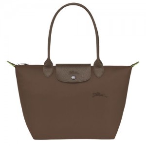 Dámské Kabelky Přes Rameno Longchamp Le Pliage Green M Tote Recycled canvas Terra | CZ ZU8808
