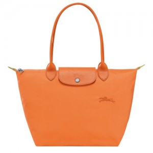 Dámské Kabelky Přes Rameno Longchamp Le Pliage Green M Tote Recycled canvas Oranžové | CZ LI8807