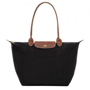 Dámské Kabelky Přes Rameno Longchamp Le Pliage Original L Tote Recycled canvas Černé | CZ JP8805