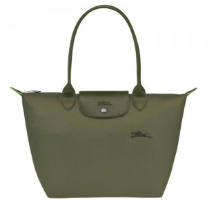 Dámské Kabelky Přes Rameno Longchamp Le Pliage Green M Tote Recycled canvas Forest | CZ WN8787