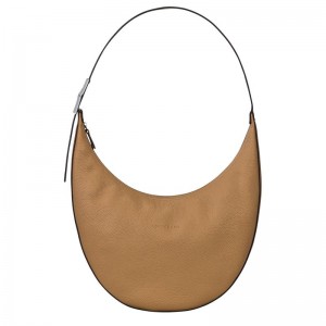 Dámské Kabelky Přes Rameno Longchamp Le Roseau Essential L Crossbody Leather Fawn | CZ GS8878