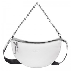 Dámské Kabelky Přes Rameno Longchamp Smile S Crossbody Leather Bílé | CZ NW8868