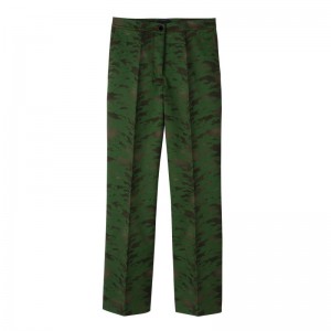 Dámské Kalhoty Longchamp Suit Cotton gabardine Hnědožlutý | CZ EB7699