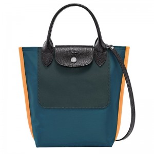 Dámské Mini Tašky Longchamp Cabas XS Tote Canvas Peacock | CZ JP9377