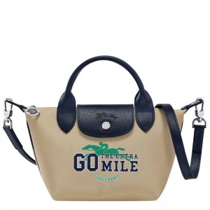 Dámské Mini Tašky Longchamp Le Pliage Collection XS Handbag Canvas Béžový | CZ DF9400