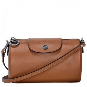 Dámské Mini Tašky Longchamp Le Pliage Xtra XS Crossbody Leather Cognac | CZ HA9293