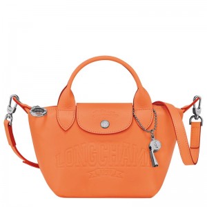 Dámské Mini Tašky Longchamp Le Pliage Xtra XS Handbag Leather Oranžové | CZ MQ9387