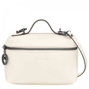 Dámské Mini Tašky Longchamp Le Pliage Xtra XS Vanity Læder Ecru | CZ QM9308